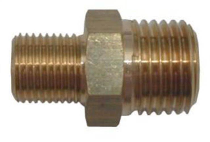 UVFI0063-2 UNEQUAL STRAIGHT - 1/8M X 1/4M BRASS FITTING - PN: UVFI0063 - Image 1