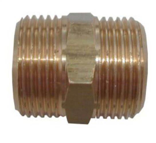 UVFI0421-2 EQUAL STRAIGHT - 3/4M X 3/4M BRASS FITTING - PN: UVFI0421 - Image 1